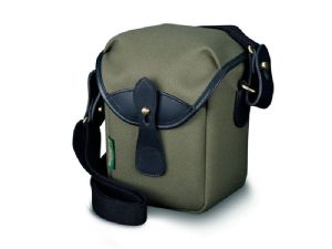 Billingham 72 Shoulder Bag Sage FibreNyte / Black Leather (Olive Lining)