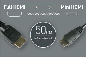 Atomos Full HDMI - Mini HDMI Coiled (50-65cm)