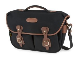 Billingham Hadley Pro 2020 Shoulder Bag Black Canvas / Tan Leather (Olive Lining)