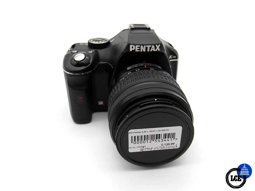 Pentax K-M + 18-55mm + 55-200mm Kit