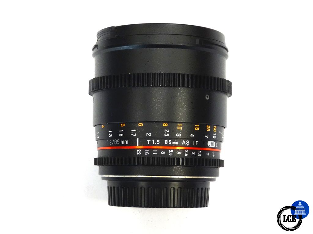 Canon 85mm 1.5 C/ef fit mf. declicked