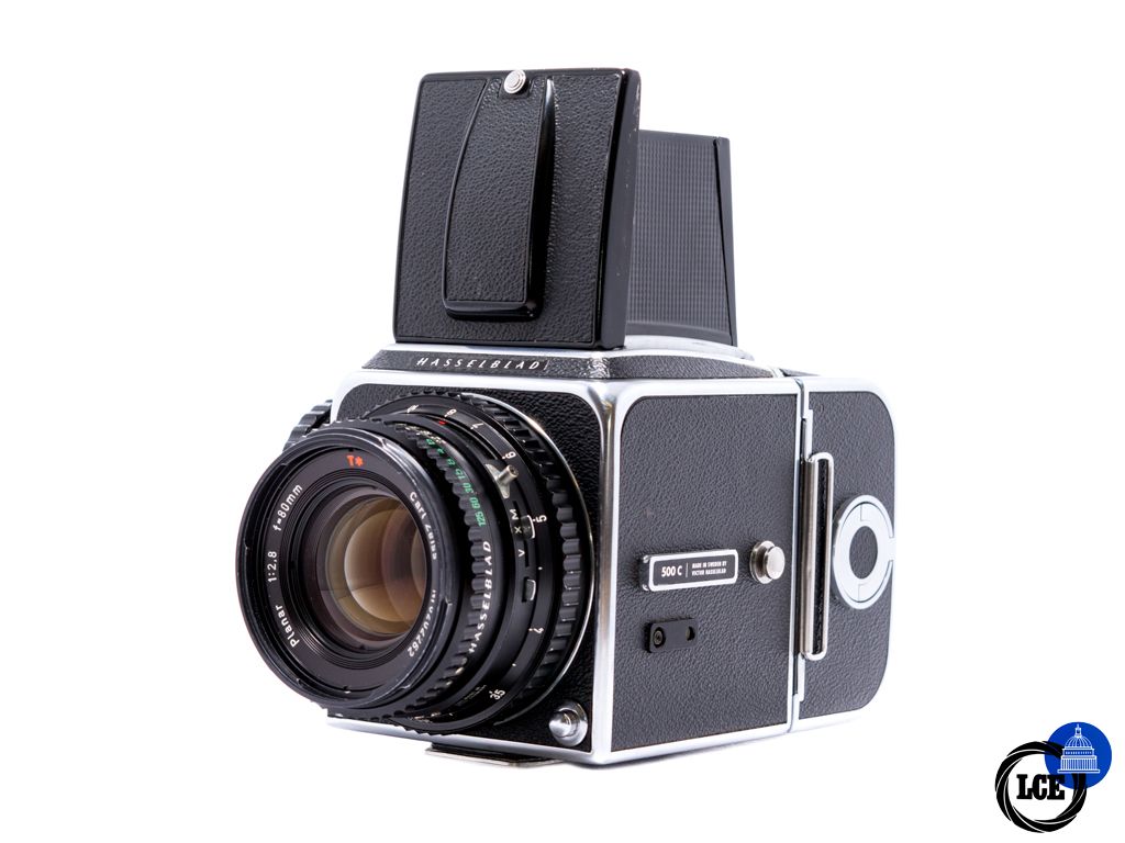 Hasselblad 500C + 80mm Planner T* f2.8, 50mm Distagon T* f4 ,150mm Sonnar T* f4 WLF & Case Kit Hasselblad 500C + 80mm Planner T* f2.8, 50mm Distagon T* f4 ,150mm Sonnar T* f4 WLF & Case Kit