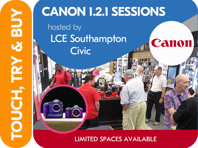CANON EOS R 1-2-1 CONSULTATION BOOKINGS (Canon In-Store Day) at LCE SOUTHAMPTON CIVIC.