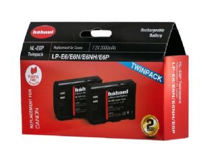 Hahnel HL-E6P Battery for Canon cameras replaces LP-E6 / E6n/ E6nh and latest E6P -TWINPACK Hahnel HL-E6P Battery for Canon cameras replaces LP-E6 / E6n/ E6nh and latest E6P -TWINPACK