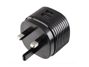 Hama "Dual" Charger, 2x USB, 2.4A with UK plug, black Hama "Dual" Charger, 2x USB, 2.4A with UK plug, black