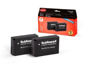 Hahnel HL-E12 Battery TWIN Pack for Canon cameras replaces LP-E12