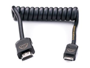 Atomos AtomFLEX PRO Mini HDMI to Full HDMI Coiled Cable (12 to 24")