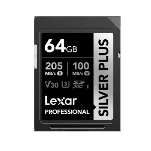 Lexar SD Silver Plus UHS-1 64GB V30 R205/W150MB/s