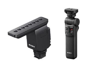 Sony ECM-B1M Shotgun Microphone + GP-VPT2BT Shooting Grip With Wireless Remote Commander vlogging Kit