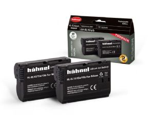 Hahnel HL-EL15 A/B Battery TWIN Pack for Nikon cameras