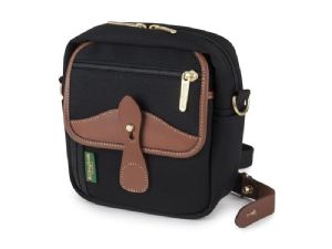 Billingham Pola Stowaway Black Canvas / Tan Leather (Olive Lining)