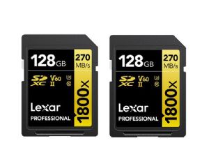 Lexar Professional 128GB 1800x SD Twin pack