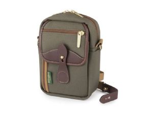 Billingham Airline Stowaway Sage FibreNyte / Chocolate Leather (Olive Lining)