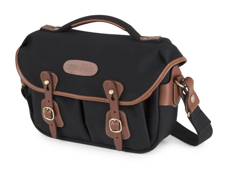 Billingham Hadley Small Pro Shoulder Bag Black Canvas / Tan Leather (Olive Lining)