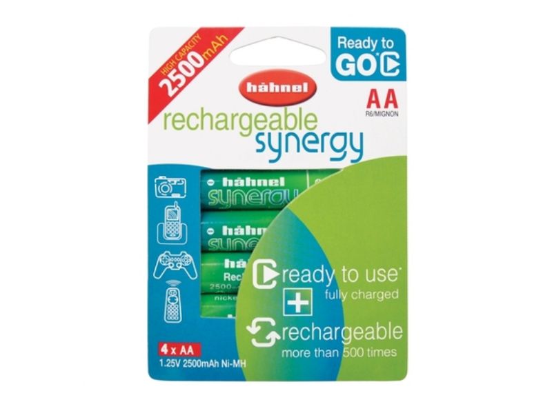 Hahnel Synergy AA 2500mah Rechargeable Batteries (PK 4)