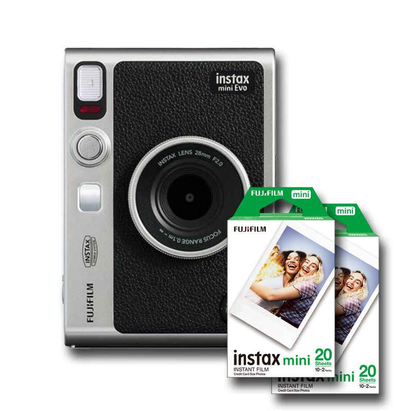 Fujifilm Instax Mini EVO Instant Camera USB C version & 2 Packs