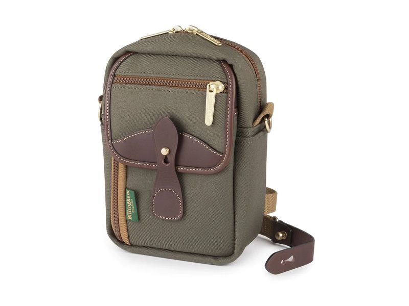 Billingham Airline Stowaway Sage FibreNyte / Chocolate Leather (Olive Lining)