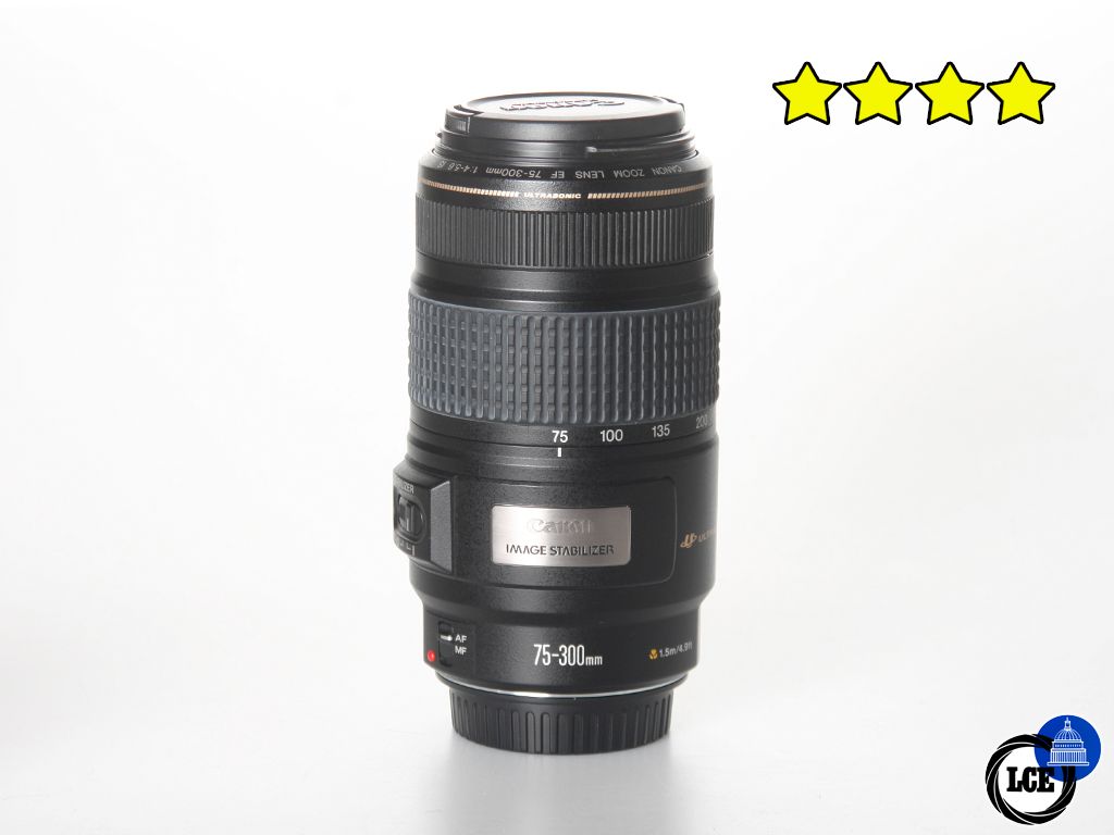 Canon 75-300mm f4-5.6 IS USM EF (with Hood)