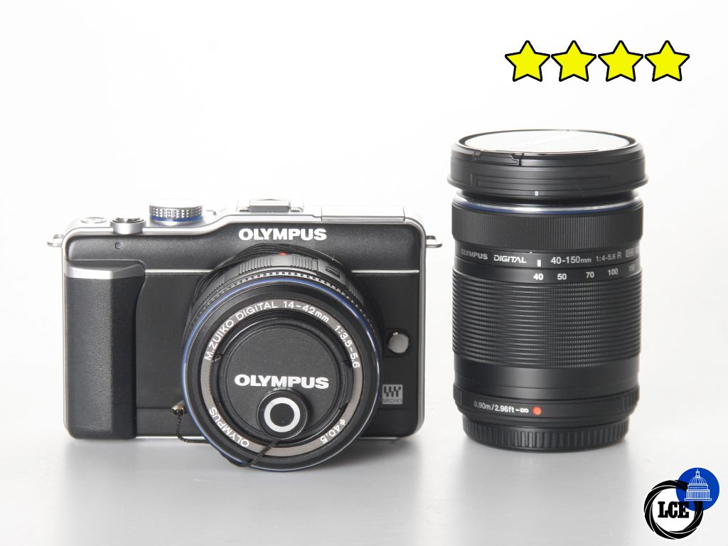 Olympus PEN E-PL1+14-42mm&40-150mm (Twin Kit and Case) Low Shutter Count 3,195