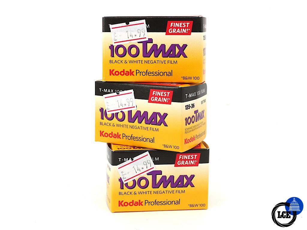 Kodak T-Max 100 135/36 x3 Rolls - New Expired