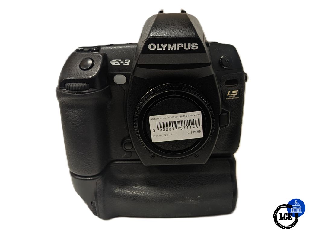Olympus E-3 Body + HLD-4 Battery Grip - 4/3rds Fit