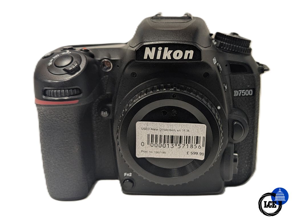 Nikon D7500 Body - 16.3k Shutter Count 