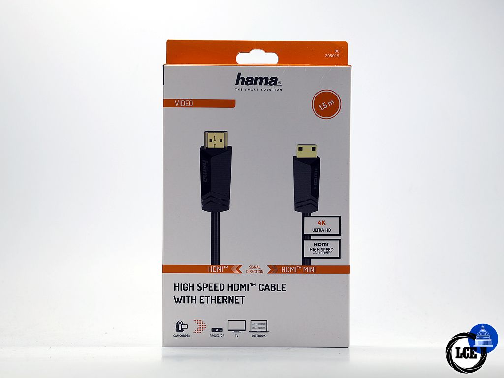 Hama HDMI to HDMI Mini High Speed HDMI Cable with Ethernet 1.5m *CLEARANCE*