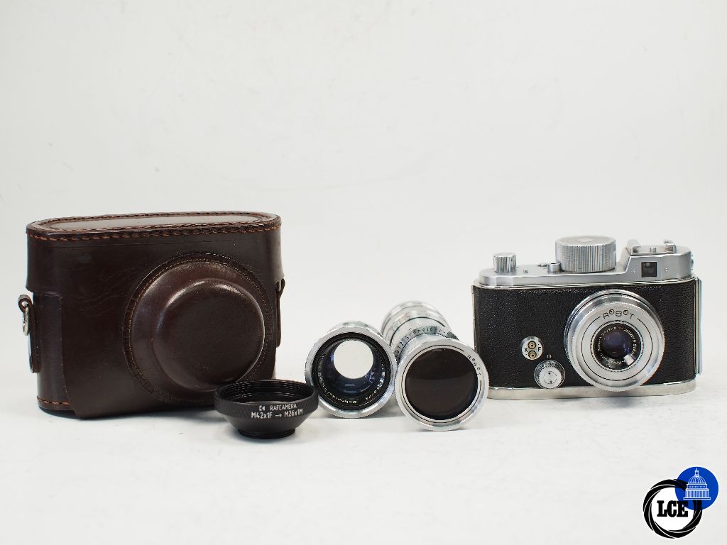 Robot IIa + 37.5mm + 75mm + 150mm with case and M42 adapter