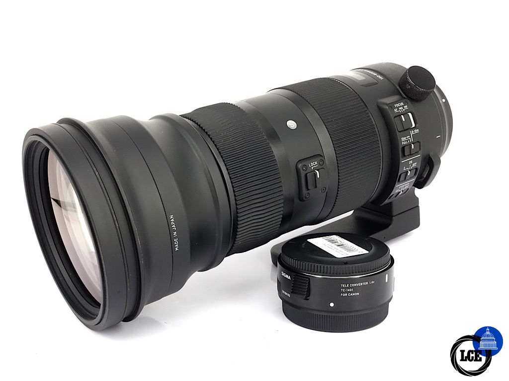 Sigma 150-600mm F5-6.3 DG OS HSM Sport Teleconverter TC-1401 Kit Canon EF - Boxed | 4*