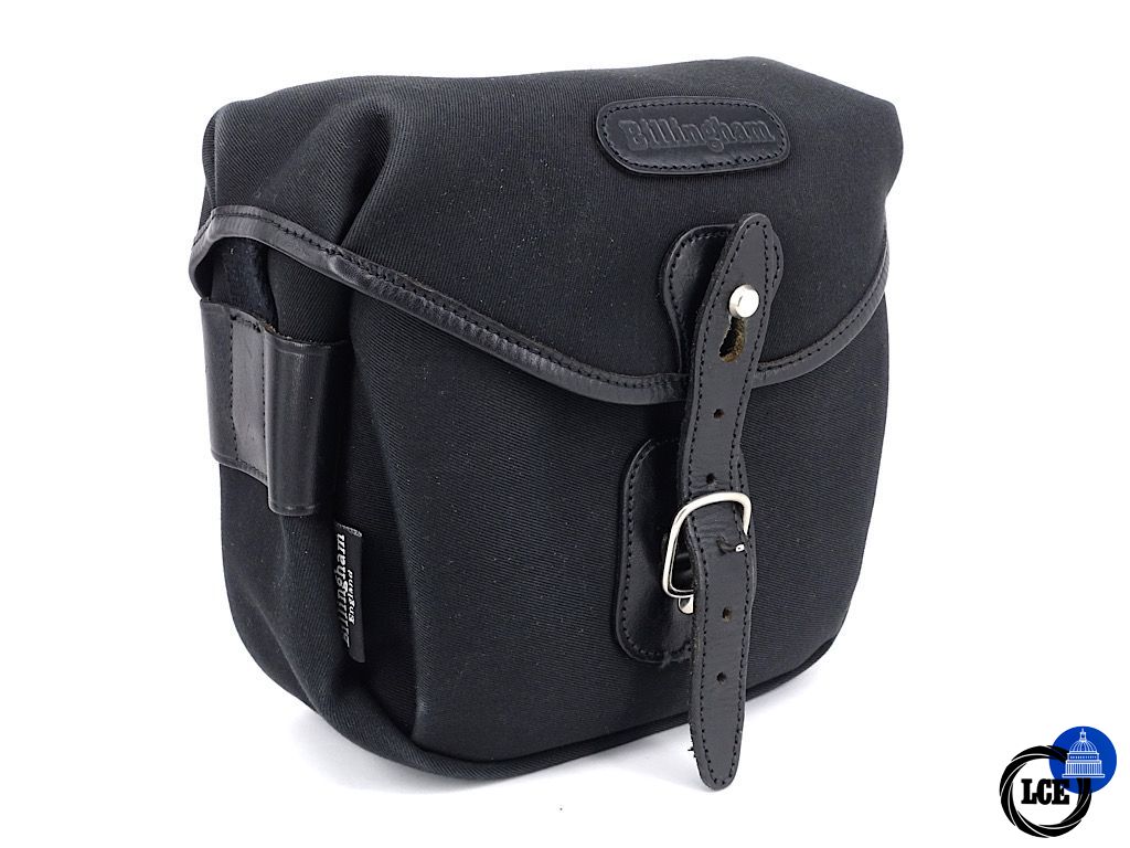 Billingham Hadley Digital Shoulder Bag Black FibreNyte / Black Leather (Olive Lining) | 4*