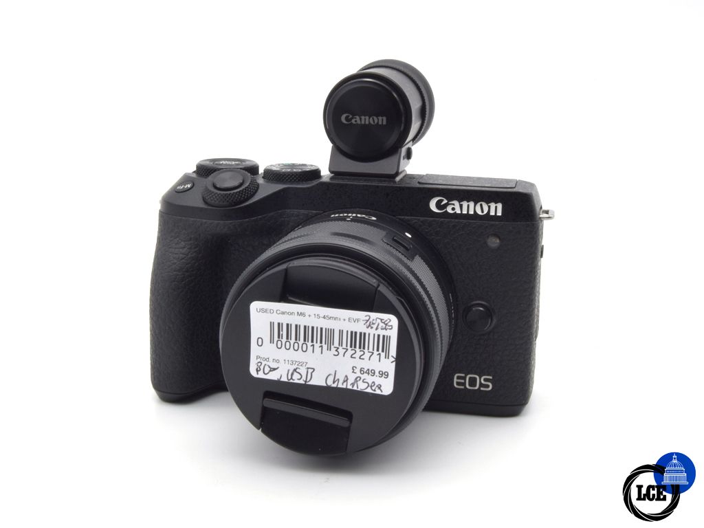 Canon EOS M6 Mark II + EF-M 15-45mm f/3.5-6.3 IS STM + EVF DC2 