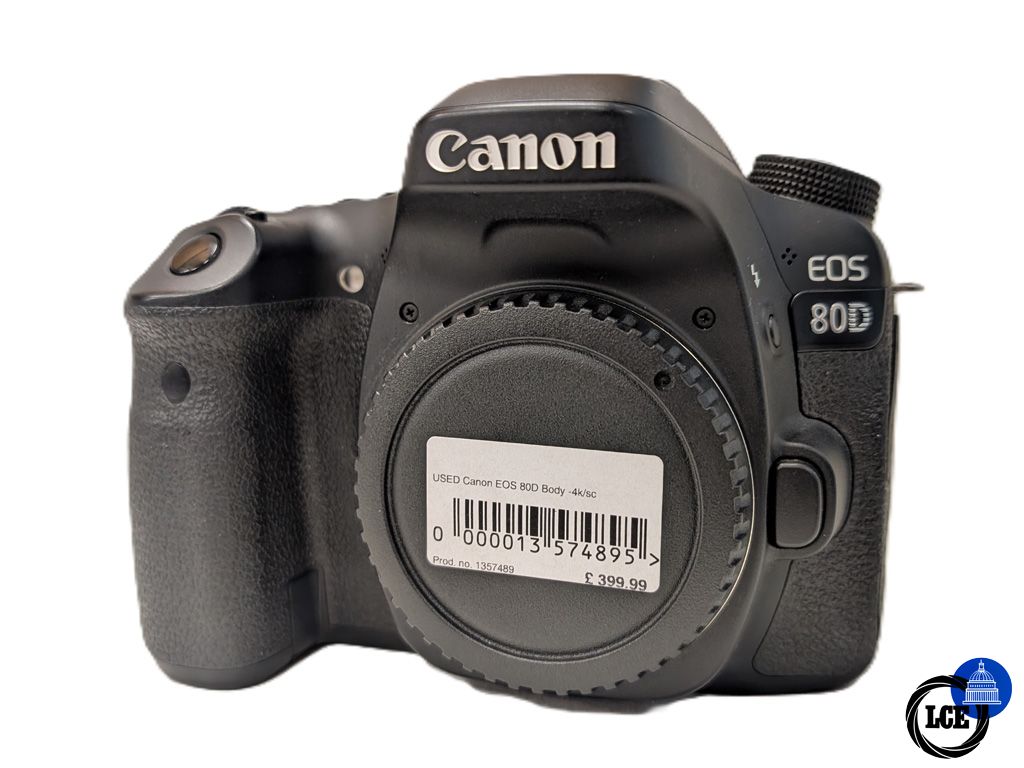 Canon EOS 80D Body - 4k Shutter Count 