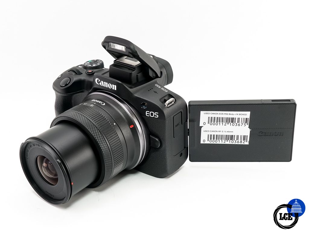 Canon EOS R50 + RF-S 18-45mm IS STM * MINT, BOXED & VERY LOW SHUTTER COUNT * Canon EOS R50 + RF-S 18-45mm IS STM * MINT, BOXED & VERY LOW SHUTTER COUNT *