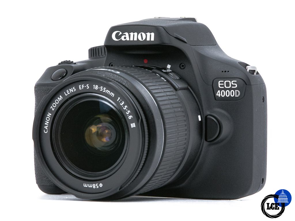 Canon EOS 4000D + 18-55mm III **3.5k Shutter Count** Canon EOS 4000D + 18-55mm III **3.5k Shutter Count**