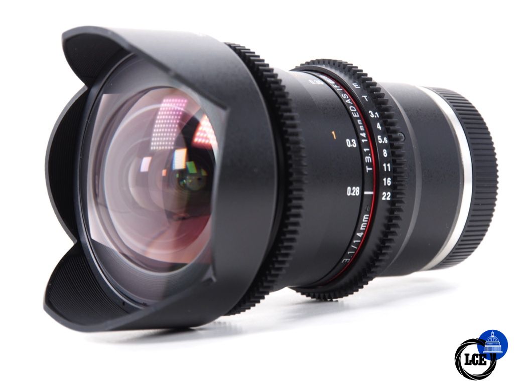 Samyang 14mm T3.1, Sony FE (Manual focus)