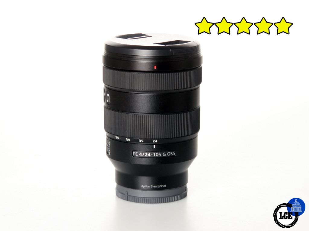 Sony FE 24-105mm f/4 G OSS (BOXED) with Hood and Case Sony FE 24-105mm f/4 G OSS (BOXED) with Hood and Case