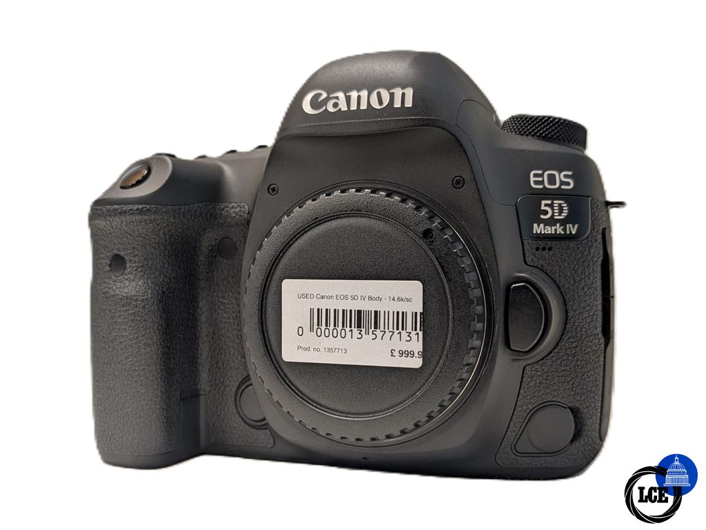 Canon EOS 5D IV Body - 14.6k Shutter Count 