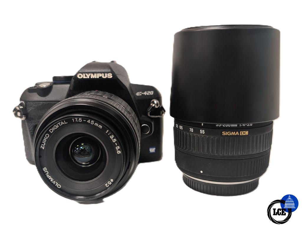 Olympus E-420 + 17.5-45mm + Sigma 55-200mm 
