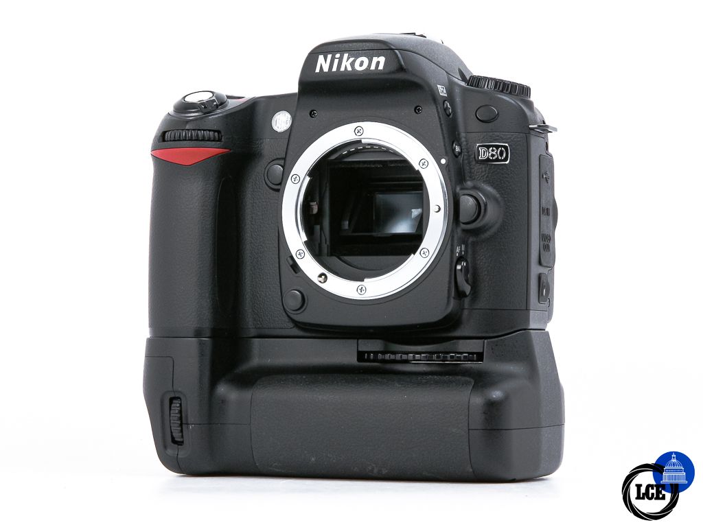Nikon D80 + MB-D80 **7k Shutter Count**