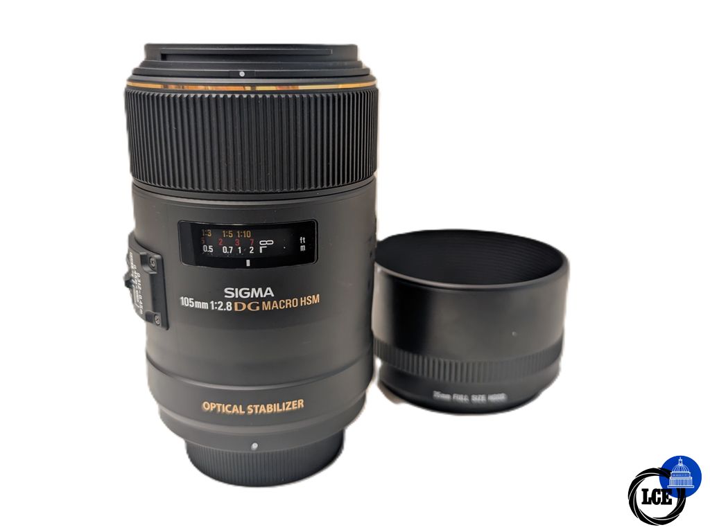 Sigma 105mm F2.8 Macro HSM EX OS - Nikon F Fit 