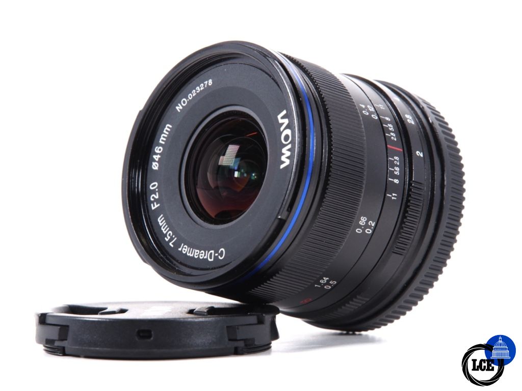 Laowa 7.5mm F2, Micro 4/3rds. (Manual focus)