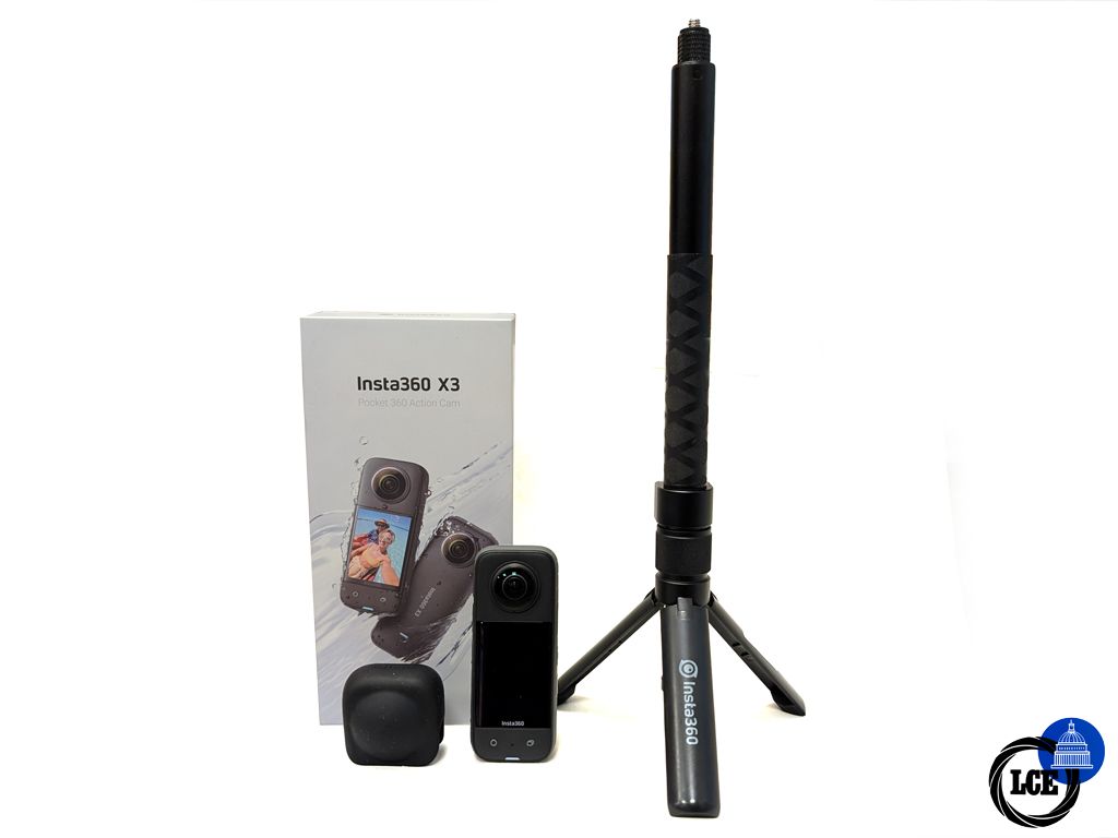 Insta360 X3 Pocket 360 Action Camera + Invisible Selfie Stick