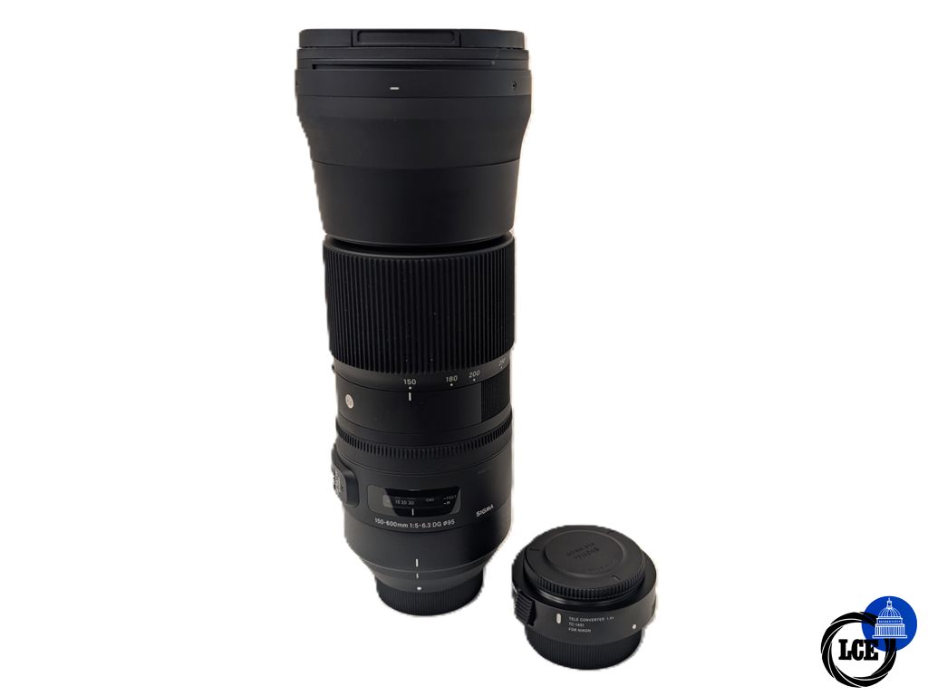 Sigma 150-600mm F5-6.3 OS Nikon Fit + TC1.4x Teleconverter 