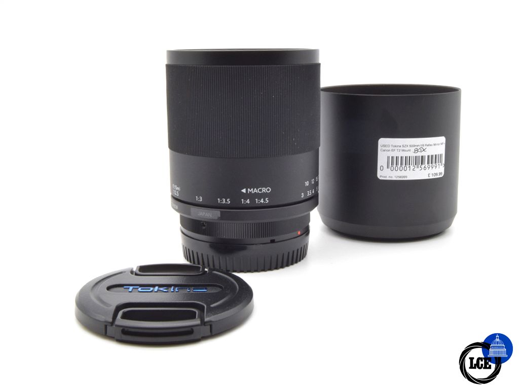 Tokina SZX 500mm f/8 Reflex Mirror MF Mirror Lens + Canon EF T2 Mount