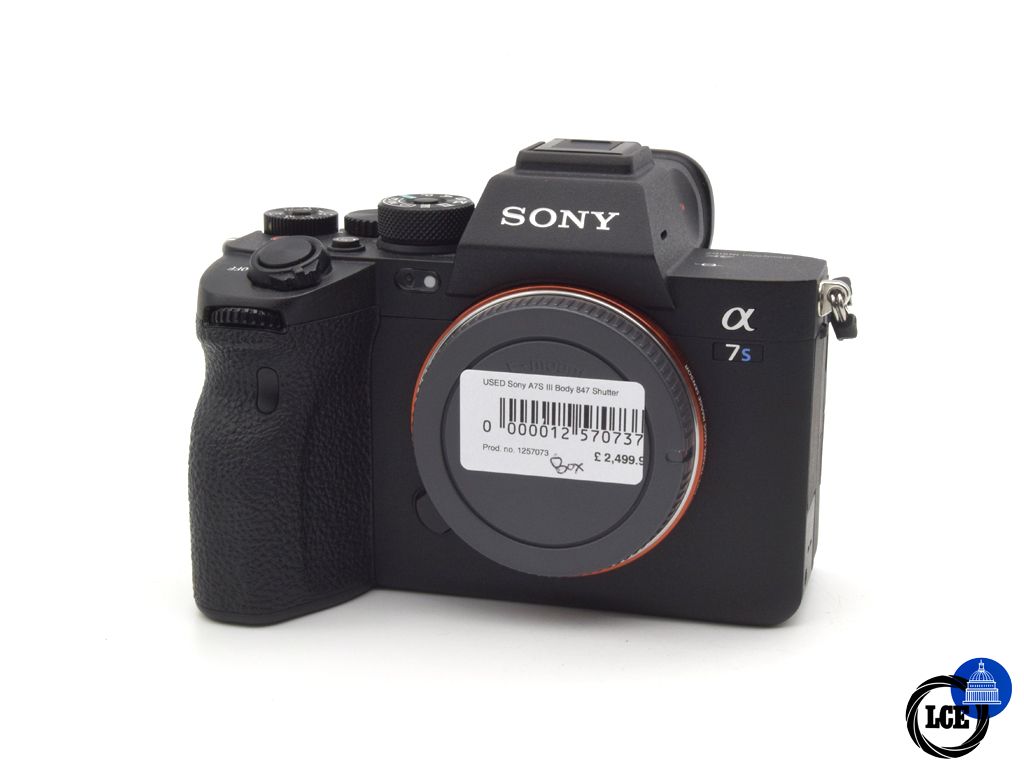 Sony A7S III Body (847 Actuations)