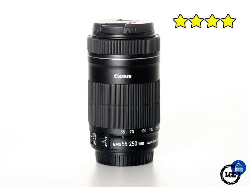 Canon EF-S 55-250mm f4-5.6 IS STM (BOXED) with Hood Canon EF-S 55-250mm f4-5.6 IS STM (BOXED) with Hood