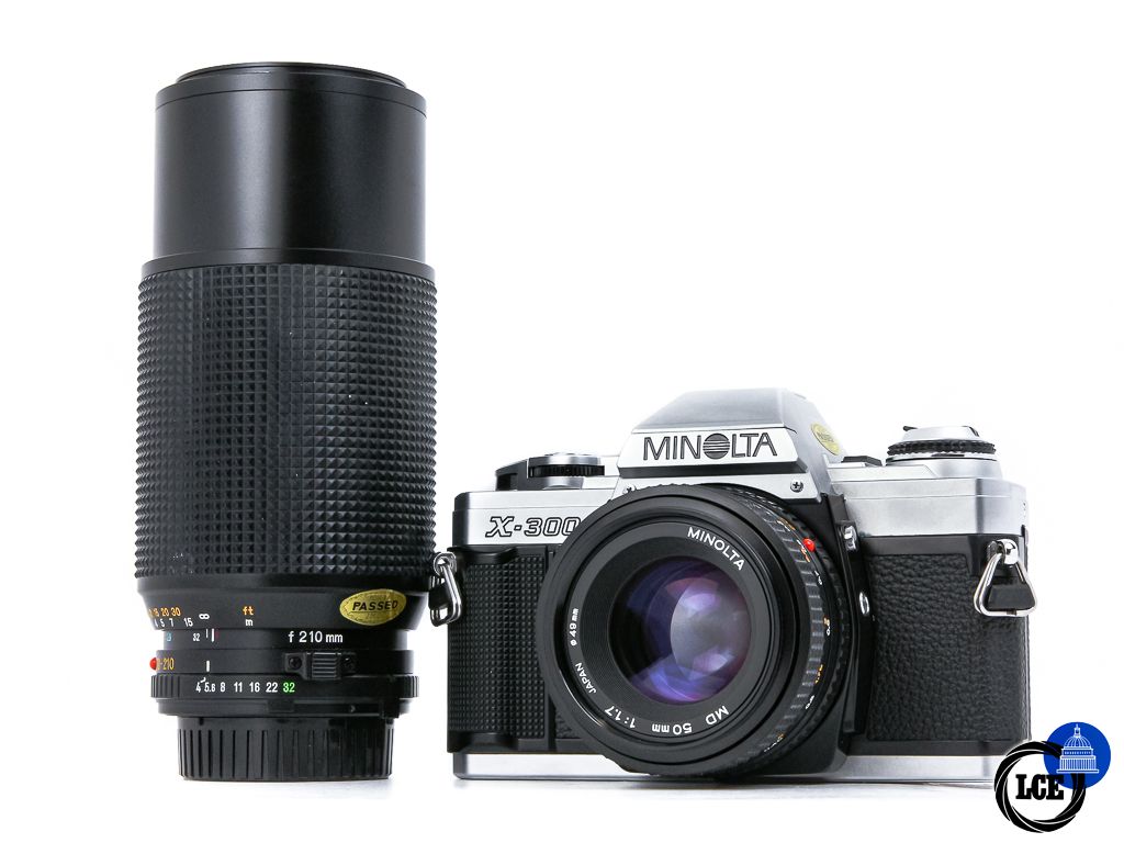 Minolta X-300 + 50mm f1.7 + 70-210mm f4 