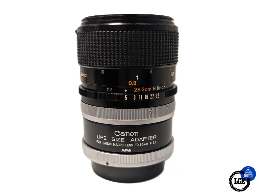 Canon FD 50mm F3.5 SSC Macro with Life Size Adapter 