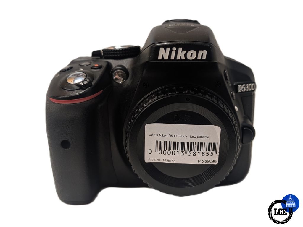 Nikon D5300 Body - Low 5360 Shutter Count 