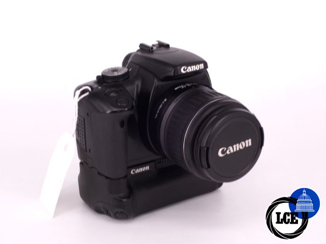 Canon 400D + 18-55mm F3.5-5.6 + BG-E3 Battery Grip